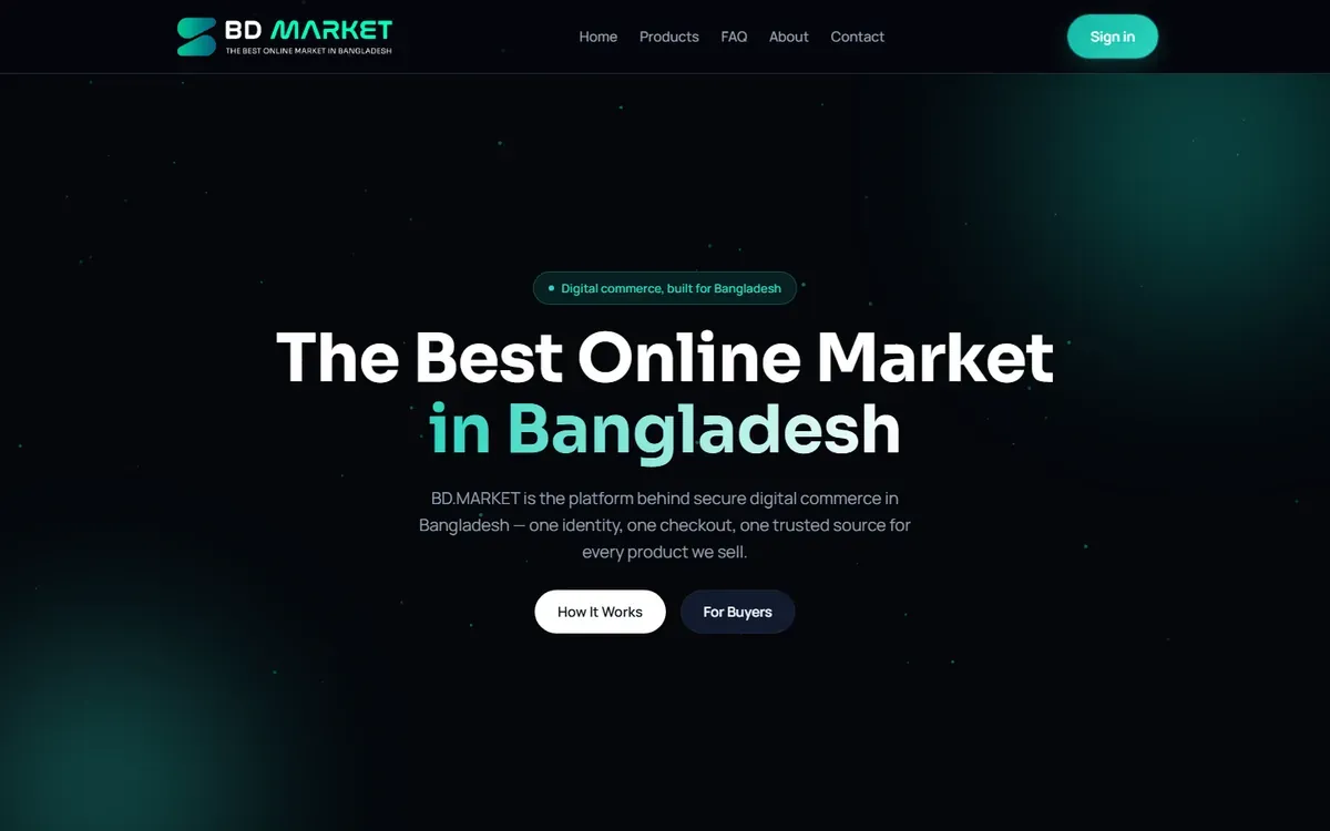 BD Market website